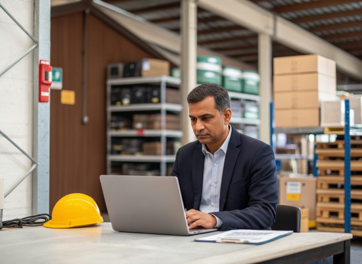 Manager in a warehouse